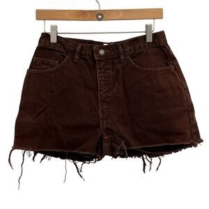 Moda Intl Distressed Brown Jeans Shorts 90s